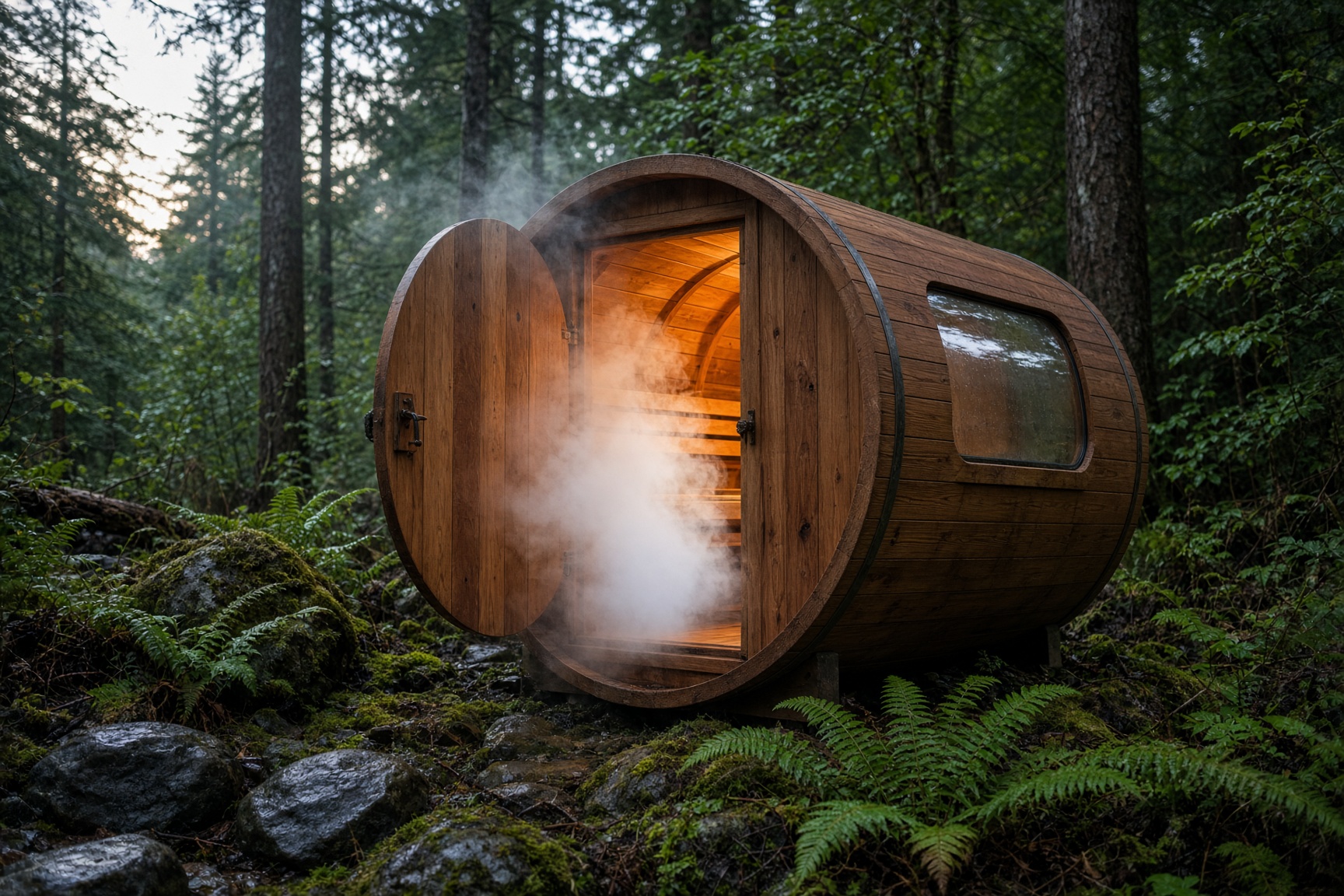 Aurora barrel sauna
